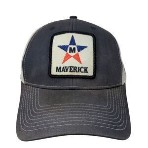 Outdoor Cap Men's Snapback Mesh Back Hat Blue White Embroidered Maverick Logo